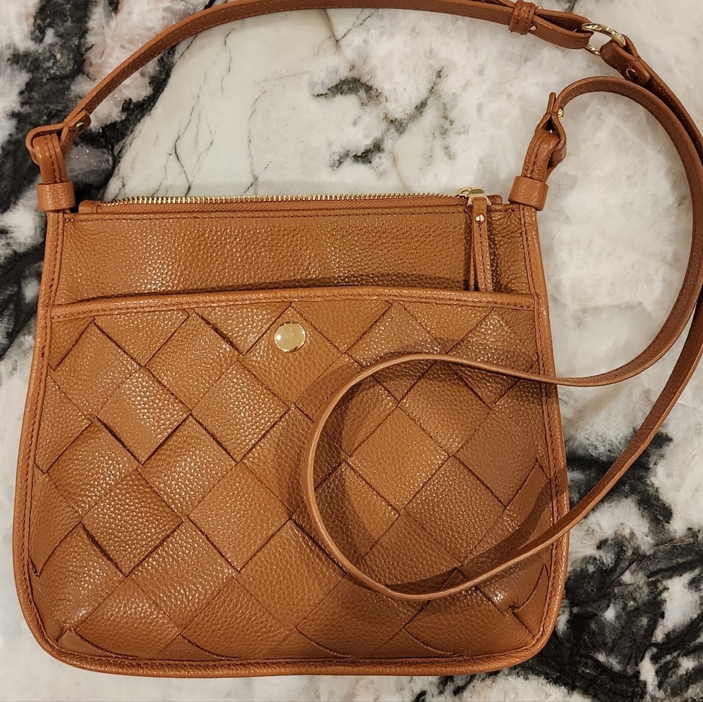 Talbots warm tan small crossbody bag